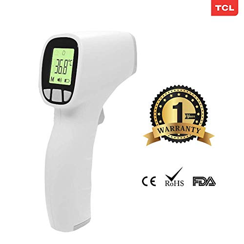 Jumper Non-Contact Infrared Thermometer, with Digital Readings in °C / °F, Fever Alert, Mute Function, Backlit LCD Screen& 20 Readings Stored