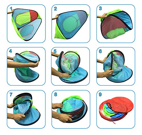 Kiddey Childrens Play Tent with Tunnel (3-Piece Set)  Indoor/Outdoor Playhouse for Boys and Girls  Lightweight, Easy to Setup (Balls Not Included)