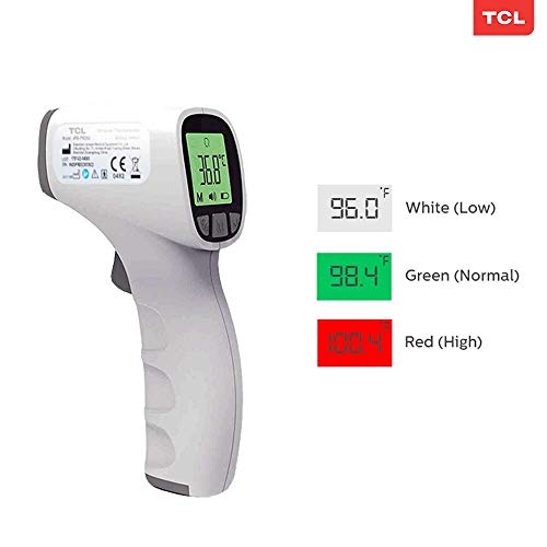 Jumper Non-Contact Infrared Thermometer, with Digital Readings in °C / °F, Fever Alert, Mute Function, Backlit LCD Screen& 20 Readings Stored
