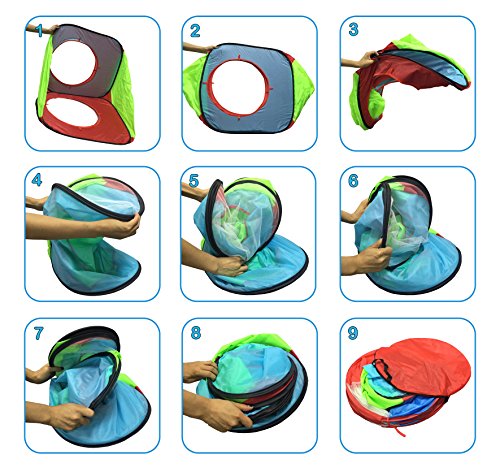 Kiddey Childrens Play Tent with Tunnel (3-Piece Set)  Indoor/Outdoor Playhouse for Boys and Girls  Lightweight, Easy to Setup (Balls Not Included)