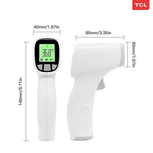 Jumper Non-Contact Infrared Thermometer, with Digital Readings in °C / °F, Fever Alert, Mute Function, Backlit LCD Screen& 20 Readings Stored