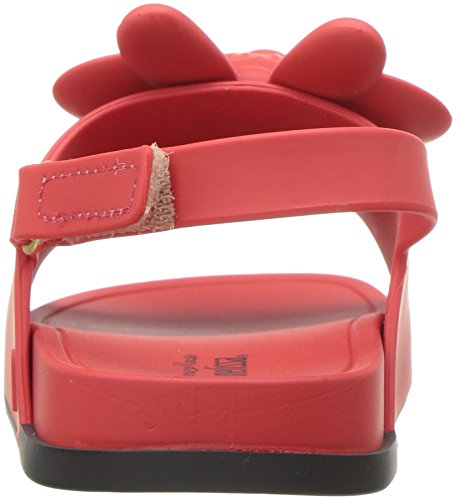 mini melissa Baby-Girl's Mini Beach Slide Sandal + Disney Ballet Flat, Bordeaux, 5 M US Toddler