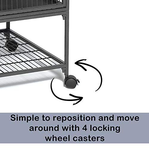 MidWest Deluxe Critter Nation Double Unit Small Animal Cage (Model 162) Includes 2 leak-Proof Pans, 2 Shelves, 3 Ramps w/ Ramp Covers & 4 locking Wheel Casters, Measures 36"L x 24"W x 63"H Inches, Ideal for Dagus, Rats, Ferrets, Sugar Gliders