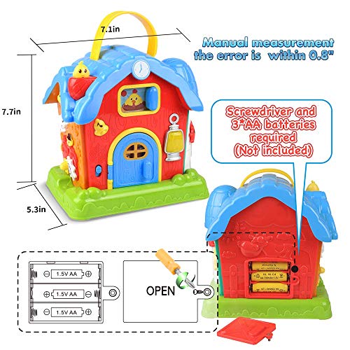 kidpal Baby Toys for 1 2 3 Year Old 18 24 Months Girls Boys, Baby Activity Cube Play Center with Music & Lights, Early Educational Learning Musical Toys for Developmental Toddler