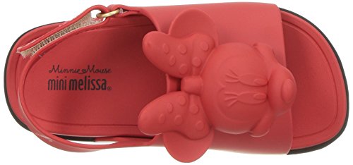 mini melissa Baby-Girl's Mini Beach Slide Sandal + Disney Ballet Flat, Bordeaux, 5 M US Toddler