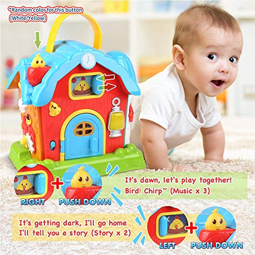 kidpal Baby Toys for 1 2 3 Year Old 18 24 Months Girls Boys, Baby Activity Cube Play Center with Music & Lights, Early Educational Learning Musical Toys for Developmental Toddler