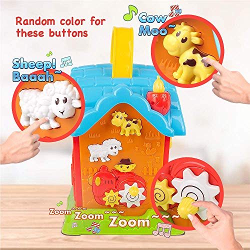 kidpal Baby Toys for 1 2 3 Year Old 18 24 Months Girls Boys, Baby Activity Cube Play Center with Music & Lights, Early Educational Learning Musical Toys for Developmental Toddler