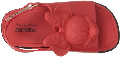 mini melissa Baby-Girl's Mini Beach Slide Sandal + Disney Ballet Flat, Bordeaux, 5 M US Toddler