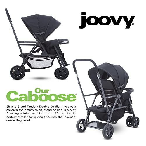 Joovy Caboose Graphite Stand On Tandem Stroller, Black