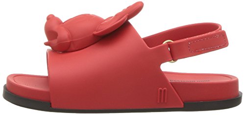 mini melissa Baby-Girl's Mini Beach Slide Sandal + Disney Ballet Flat, Bordeaux, 5 M US Toddler
