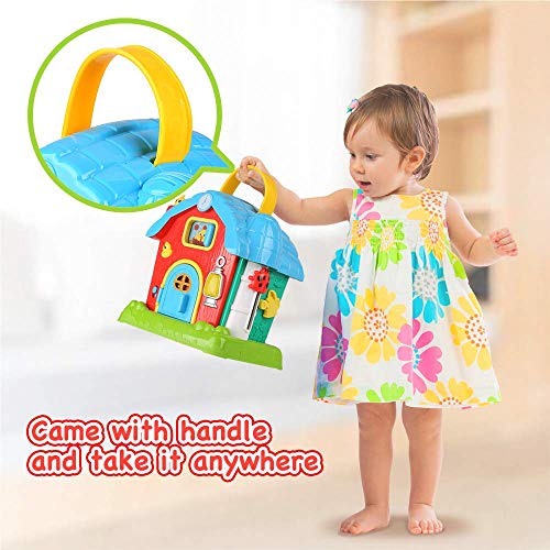 kidpal Baby Toys for 1 2 3 Year Old 18 24 Months Girls Boys, Baby Activity Cube Play Center with Music & Lights, Early Educational Learning Musical Toys for Developmental Toddler