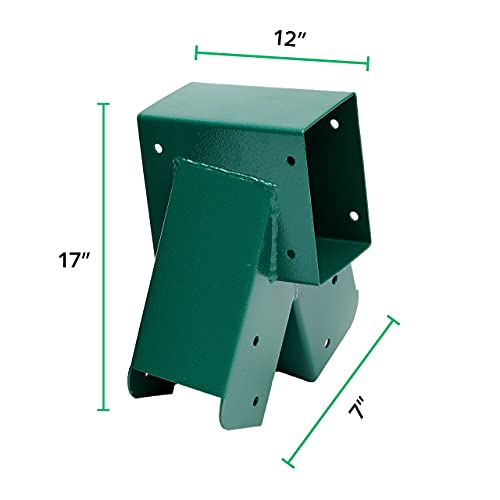 Jungle Gym Kingdom A-Frame 2 Brackets for DIY Swing Beam Set Kit Green | 3" Mounting Hardware