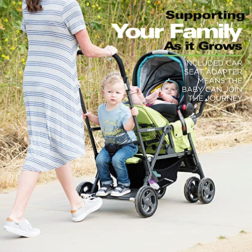 Joovy Caboose Graphite Stand On Tandem Stroller, Black