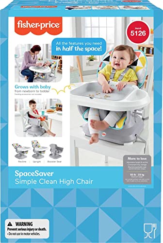 Fisher-Price SpaceSaver High Chair, Multicolor