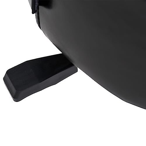 Master Massage Deluxe Glider Rolling Stool, Larger Seat Better Wheels with Grab Bar, Black