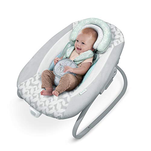 Ingenuity Head in The Clouds 2Piece Head Support Insert & Strap Covers for Car Seats, Strollers, & Bouncers - Fern