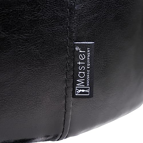 Master Massage Deluxe Glider Rolling Stool, Larger Seat Better Wheels with Grab Bar, Black