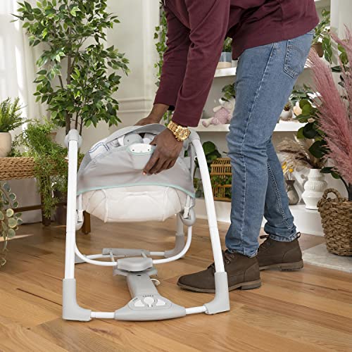 Ingenuity 2-in-1 Compact Portable Baby Swing - Vibrations, Nature Sounds