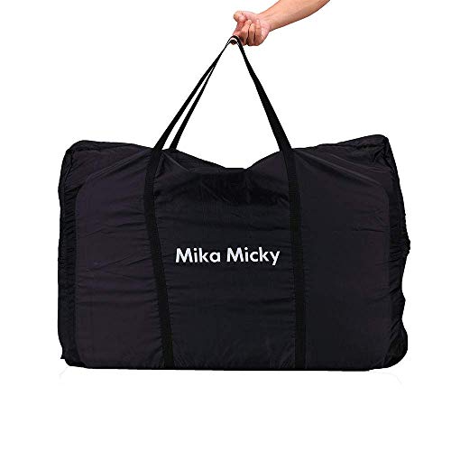 Mika Micky Bedside Sleeper Easy Folding Portable Crib,Grey