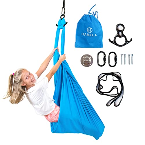 Harkla Indoor Therapy Swing for Kids - Sensory Swing Great for Autism, ADHD, and Sensory Processing Disorder - Snuggle Swing has a Calming Effect on Children with Sensory Needs