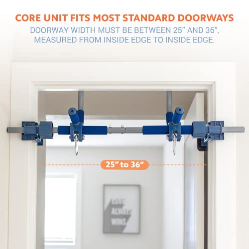 Gym1 Deluxe Indoor Playground with Indoor Swing, Plastic Rings, Trapeze Bar, Climbing Ladder, and Swinging Rope 