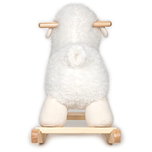 GUND Baby Lamb Rocker with Wooden Base Plush Stuffed Animal Nursery, Cream, 21.5"