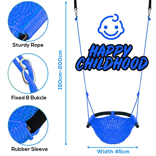 Hi-Na Kids Swing Seats Indoor Hand-Made Kids Swing with Adjustable Rope Outdoor Swing Seat Tree Swing Seat for Kids for Backyard Swing Seat for Kids for Playground Child Swing for Outside