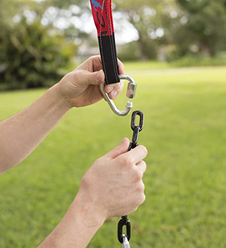 HearthSong 2-in-1 BungeeBounce Tree Swing for Kids with Hanging Rings, 64" L x 24" W, Holds Up to 120 lbs.