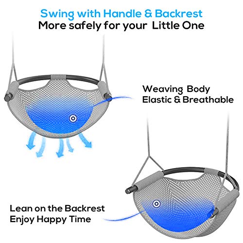 Hi-Na Kids Swing Seats Indoor Hand-Made Kids Swing with Adjustable Rope Outdoor Swing Seat Tree Swing Seat for Kids for Backyard Swing Seat for Kids for Playground Child Swing for Outside