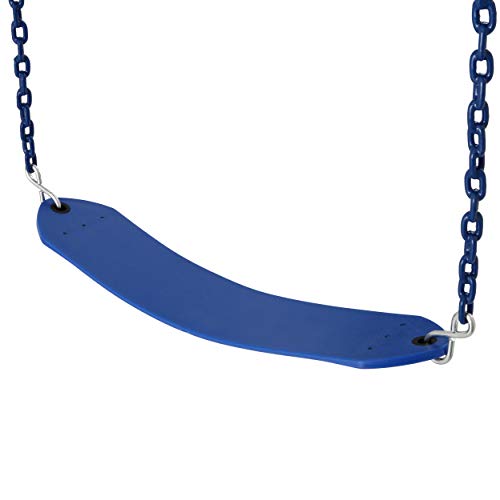 Gorilla Playsets 04-0002-B/B Deluxe Swing Belt - Blue with Blue Chains
