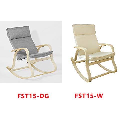 Haotian FST15-DG, Comfortable Relax Rocking Chair, Lounge Chair Relax Chair with Cotton Fabric Cushion