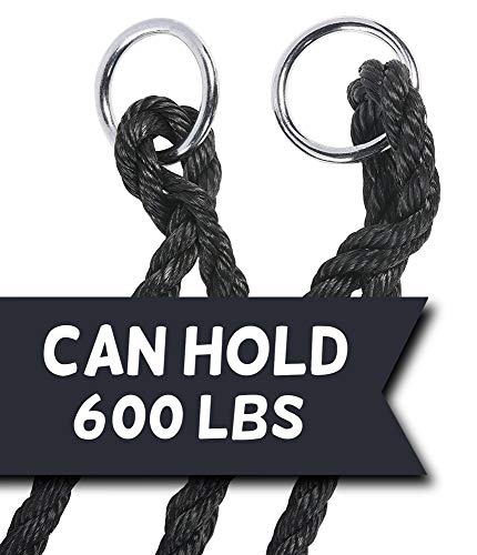 Giant 40 Inch Spider Web Tree Swing, 600 lb Weight Capacity, Durable Steel Frame, Waterproof, Adjustable Ropes, Flag Set and 2 Carabiners, Non-Stop Fun for Kids!