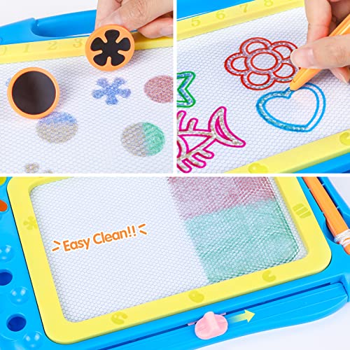 FLY2SKY Magnetic Drawing Board Kids Magna Doodle Board Travel Size Toddler Toys Sketch Writing Colorful Erasable Sketching Pad Holiday Birthday Gifts Girl Boy Educational Learning Toy
