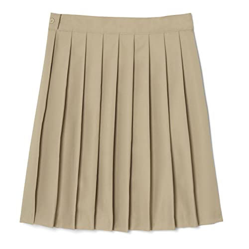 French Toast Girls' Pleated Skirt, Khaki, 4,Little Girls