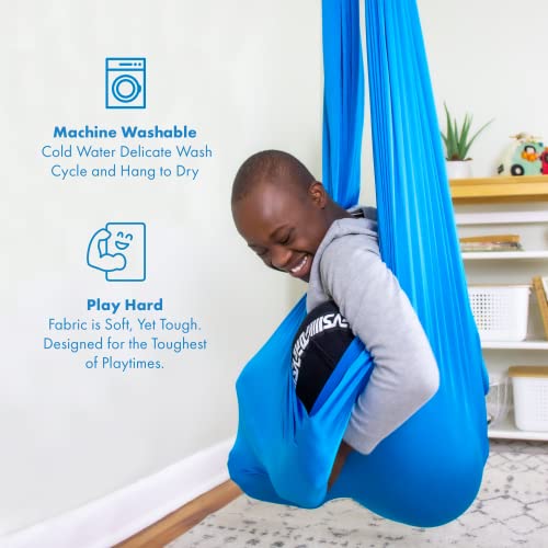 Harkla Indoor Therapy Swing for Kids - Sensory Swing Great for Autism, ADHD, and Sensory Processing Disorder - Snuggle Swing has a Calming Effect on Children with Sensory Needs