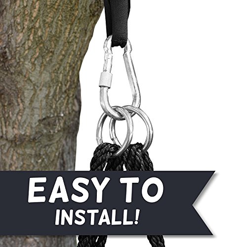 Giant 40 Inch Spider Web Tree Swing, 600 lb Weight Capacity, Durable Steel Frame, Waterproof, Adjustable Ropes, Flag Set and 2 Carabiners, Non-Stop Fun for Kids!
