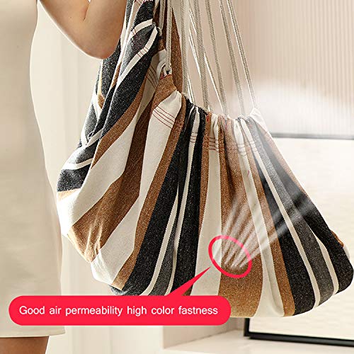 Hammock Chair Hanging Rope Swing, Max 300 Lbs Hanging Chair with Pocket- Quality Cotton Weave for Superior Comfort & Durability Perfect for Outdoor, Home, Bedroom, Patio, Yard (Khaki)