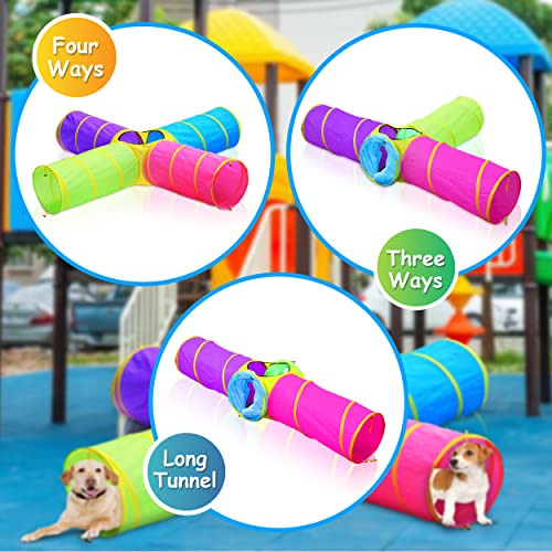 Hide N Side Kids Play Tunnels, Indoor Outdoor Crawl Through Tunnel for Kids Dog Toddler Babies Children , Pop up Tunnel Gift Toy