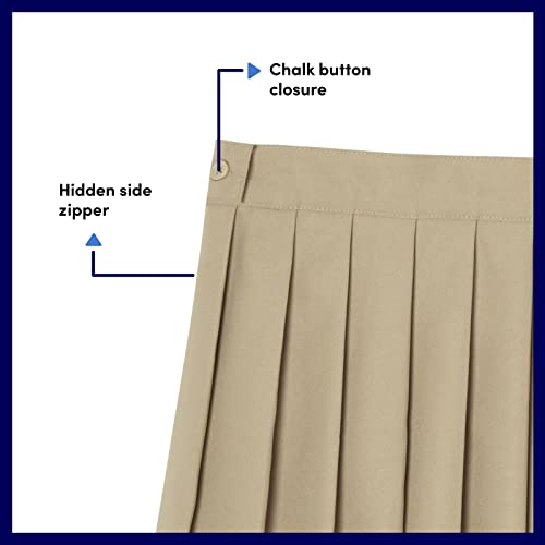 French Toast Girls' Pleated Skirt, Khaki, 4,Little Girls