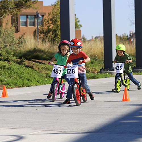 GOMO Balance Bike - Toddler Training Bike for 18 Months, 2, 3, 4 and 5 Year Old Kids - Ultra Cool Colors Push Bikes for Toddlers/No Pedal Scooter Bicycle with Footrest (Pink)