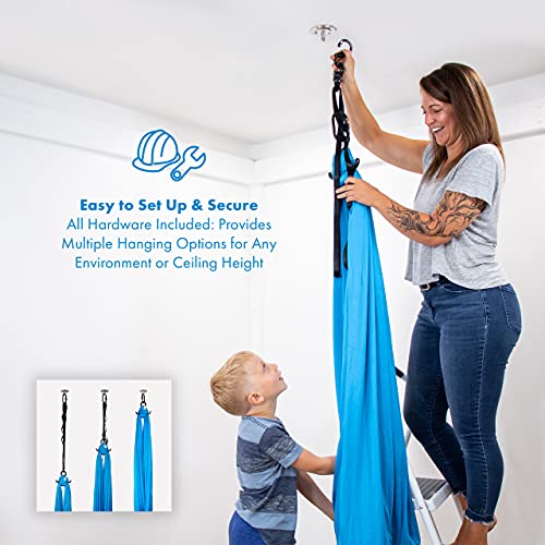 Harkla Indoor Therapy Swing for Kids - Sensory Swing Great for Autism, ADHD, and Sensory Processing Disorder - Snuggle Swing has a Calming Effect on Children with Sensory Needs