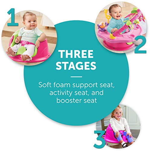 Summer 3-Stage SuperSeat Deluxe Giggles Island Positioner, Booster and Activity Seat for Girl