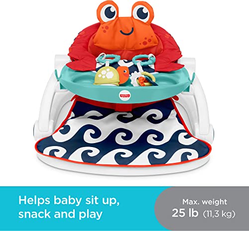 Fisher-Price Sit-Me-Up Floor Seat with Tray, Crab