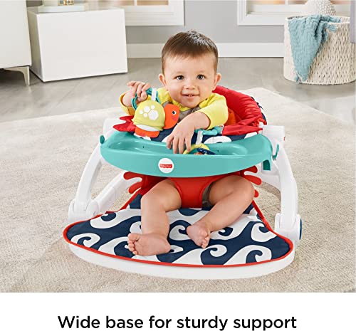 Fisher-Price Sit-Me-Up Floor Seat with Tray, Crab