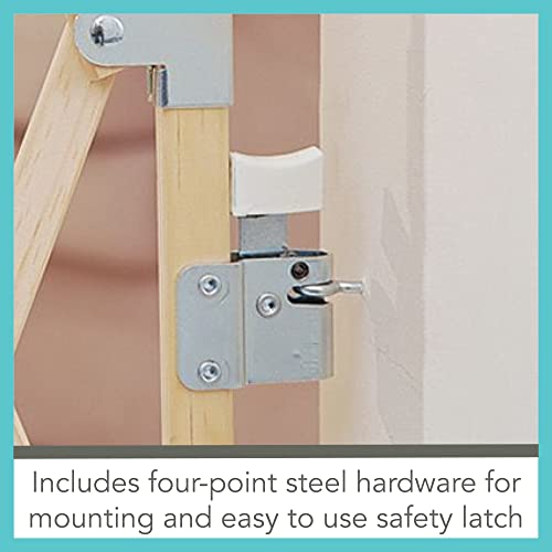 Toddleroo by North States 60â wide Expandable Swing Baby Gate, Made in USA: Easy to install, perfect for extra wide openings. Hardware Mount. Fits 24" - 60" wide. (32â tall, Sustainable Hardwood)