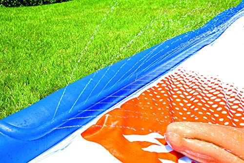 WOW World of Watersports 18-2200 Mega Slide, Giant Backyard Waterslide, High Side Walls, Built in Sprinkler, 25 Feet x 6 Feet, Includes Hand Pump and 2 Inflatable Sleds