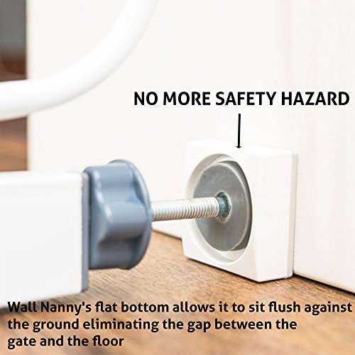 Wall Nanny Mini - Baby Gate Wall Protector (4 Pack - Made in USA) for Dog & Pet Gates - Small Low-Profile Saver - Perfect in Doorways - Cups Protect & Guard Walls from Kid Child Safety Pressure Gates