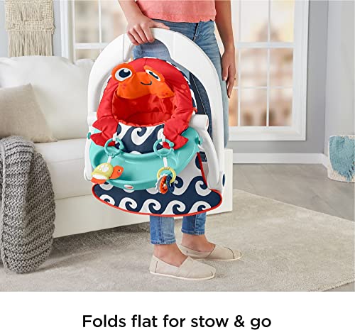 Fisher-Price Sit-Me-Up Floor Seat with Tray, Crab