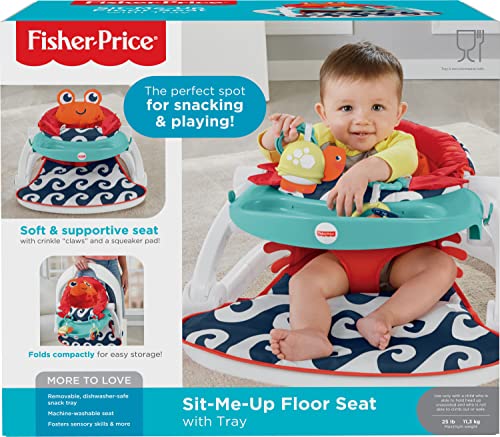 Fisher-Price Sit-Me-Up Floor Seat with Tray, Crab