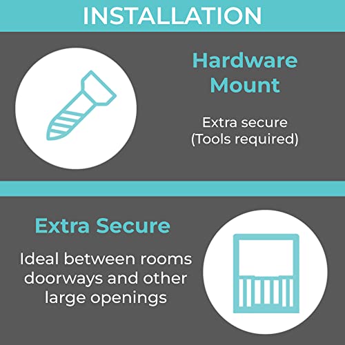 Toddleroo by North States 60â wide Expandable Swing Baby Gate, Made in USA: Easy to install, perfect for extra wide openings. Hardware Mount. Fits 24" - 60" wide. (32â tall, Sustainable Hardwood)